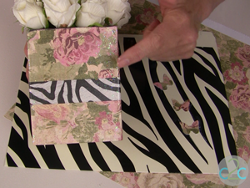 Floral and Zebra Desk Set