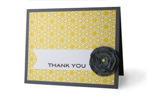 Fancy Flower Thank You Card